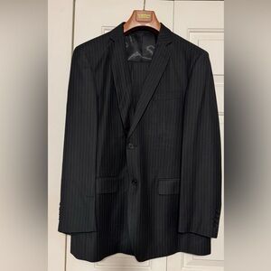 Giorgio Fiorelli Black Pinstripe Suit